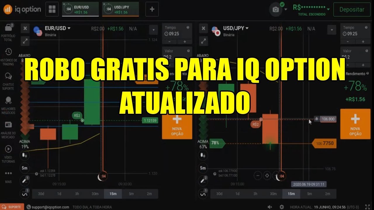 ROBO GRÁTIS IQ OPTION- COMO OPERAR E BAIXAR ELE ATUALIZADO