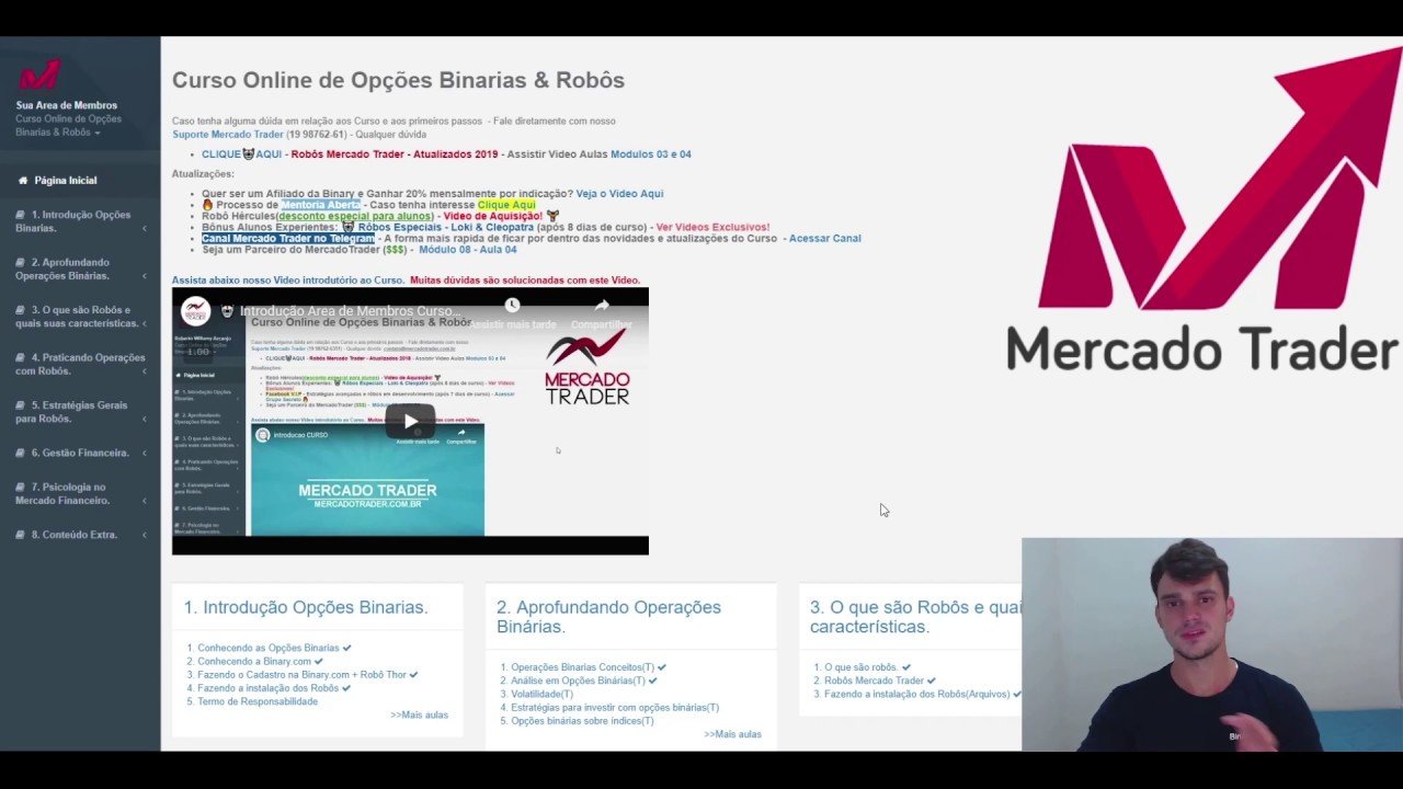 Ganhe dinheiro com Robôs Traders  – Curso Mercado Trader 2019