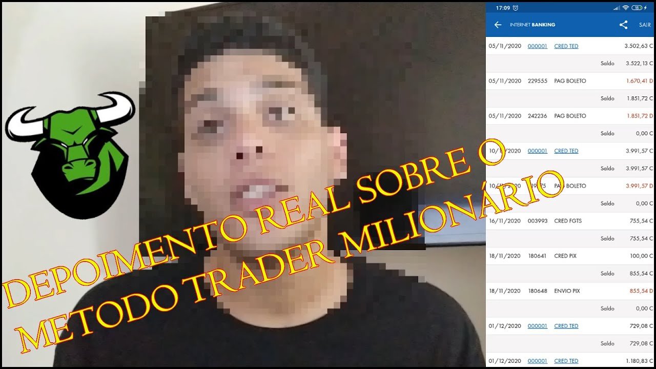 DEPOIMENTO REAL. MÉTODO TRADER MILIONÁRIO. DEZEMBRO/2020