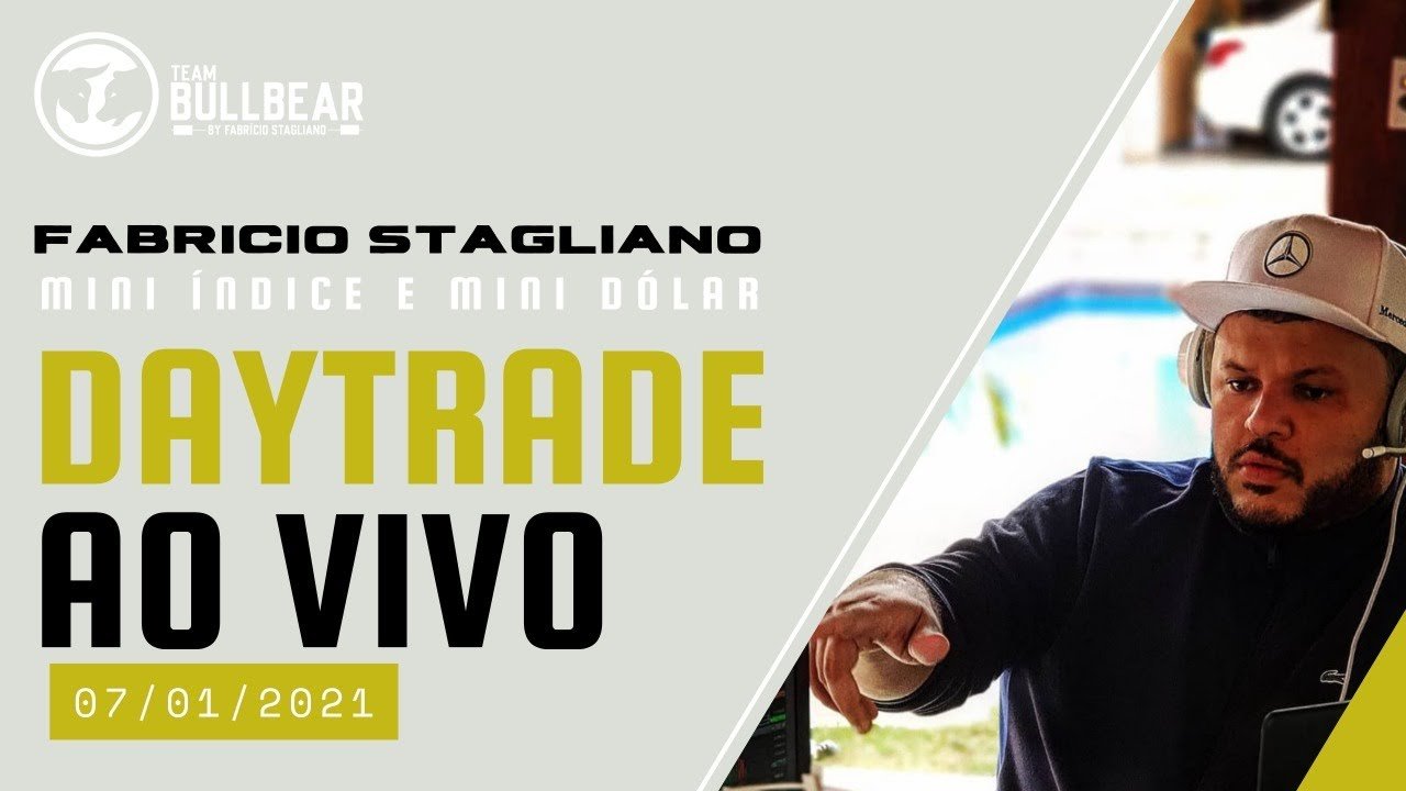 🔵 DAYTRADE AO VIVO COM FABRÍCIO STAGLIANO $ BOLSA DE VALORES 🔵 07/01/2021🔵