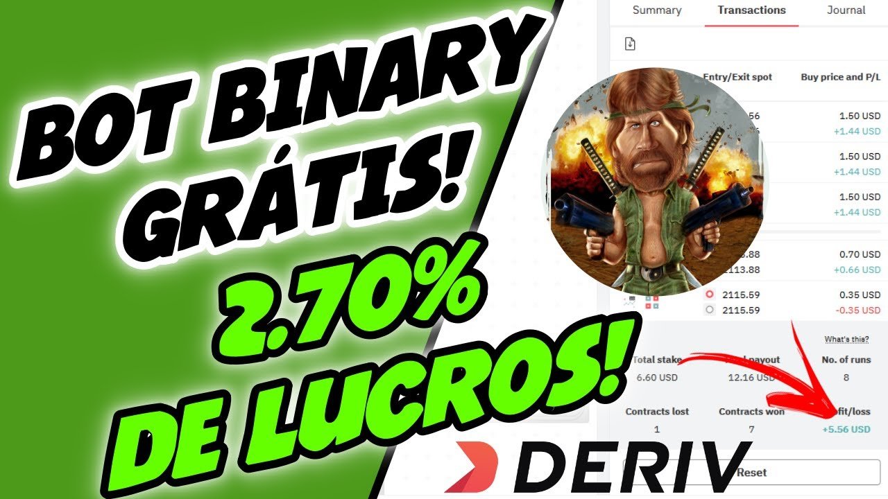 ✅ ROBÔ TRADER BINARY 2021 GRÁTIS – 2.70% COM FREE BOT BINARY.COM DERIV BRADDOCK – TRADER BOTS CLUB