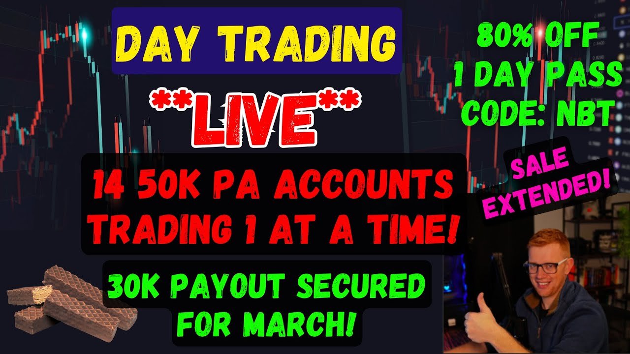 **LIVE** DAY TRADING – 50k FUNDED ACCOUNTS – 80% OFF – 1 DAY PASS – CODE NBT