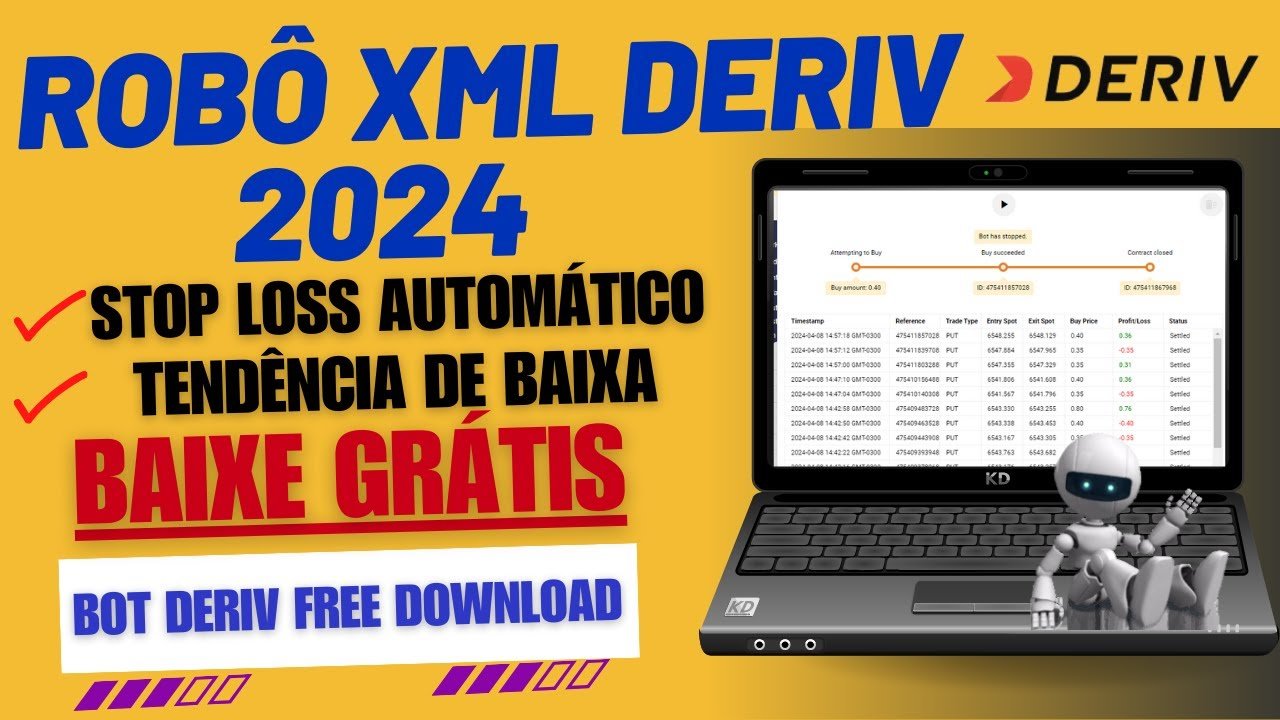 💎ROBÔ GRATUITO DERIV- STOP AUTOMÁTICO E LUCRO RÁPIDO