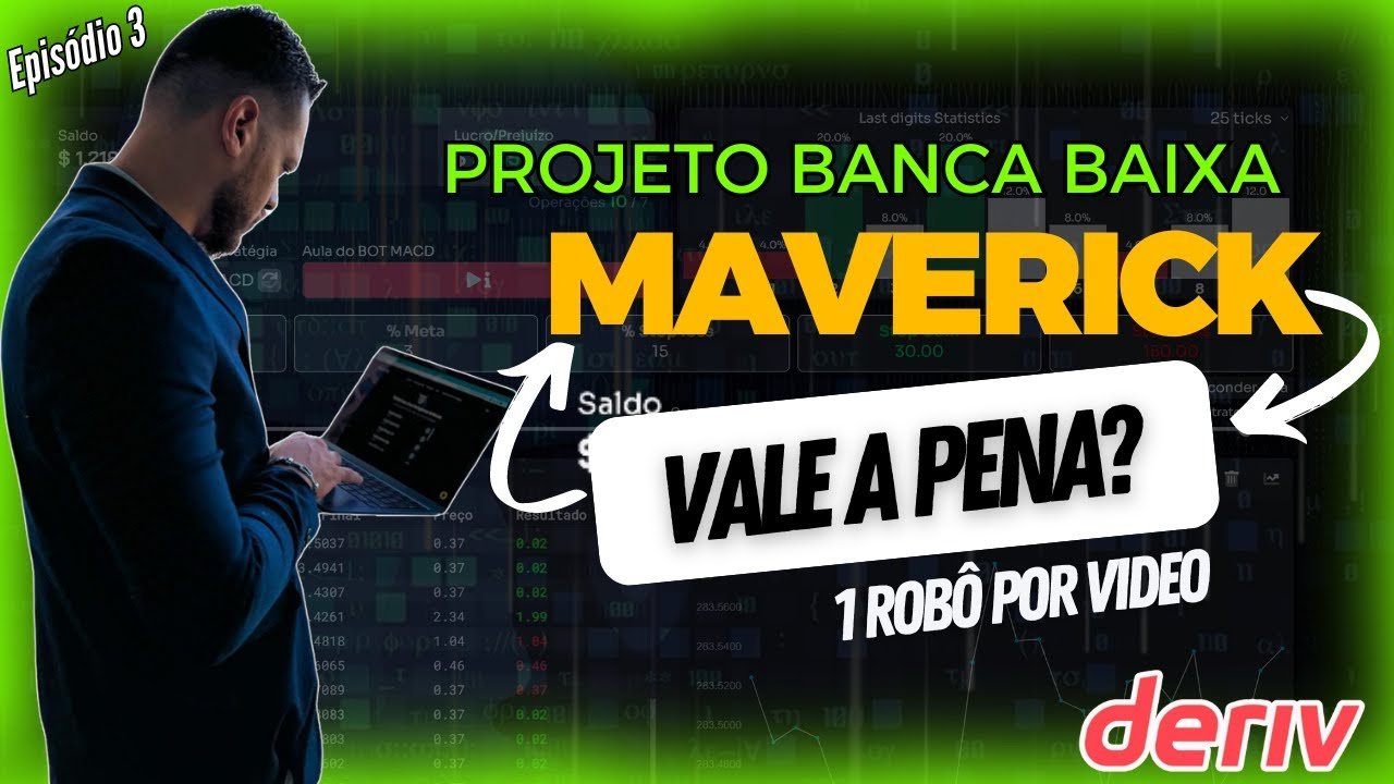 🛑 (DERIV) 2% Dia | Estratégia Under/Over | Banca de 80$ MAVERICK