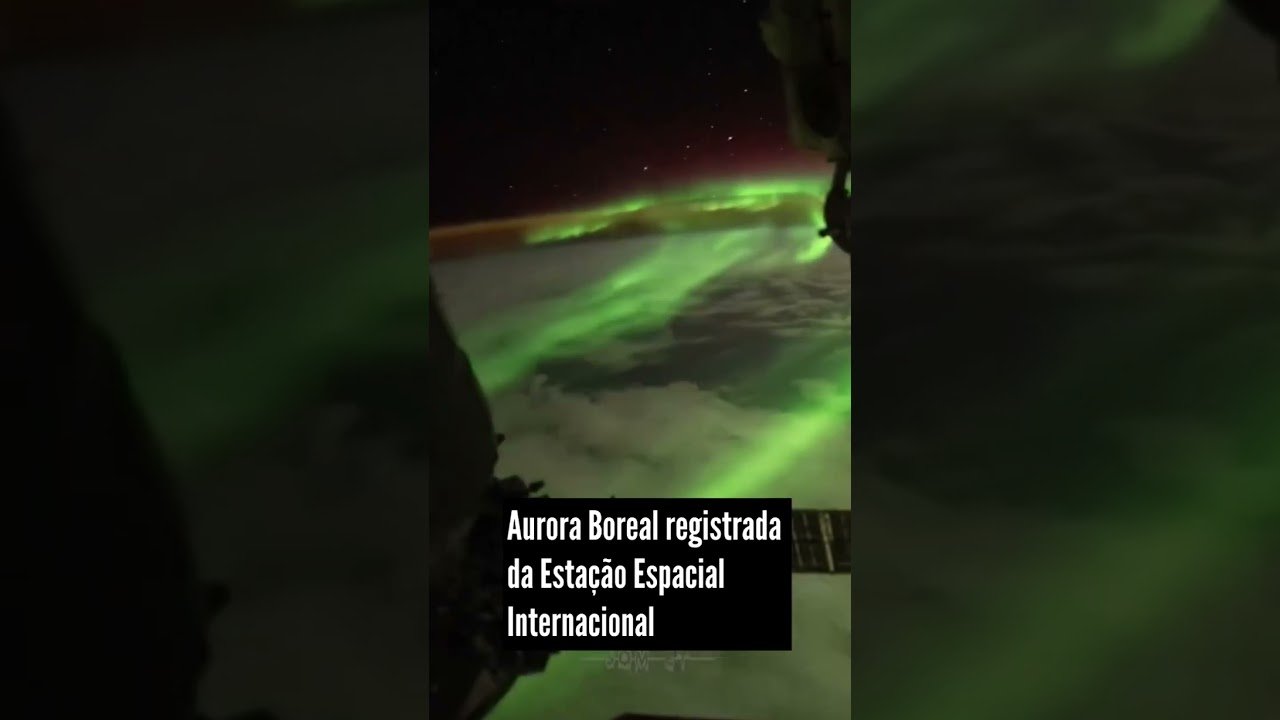 AURORA BOREAL de TEMPESTADE SOLAR é registrada do ESPAÇO #noticias #auroraboreal