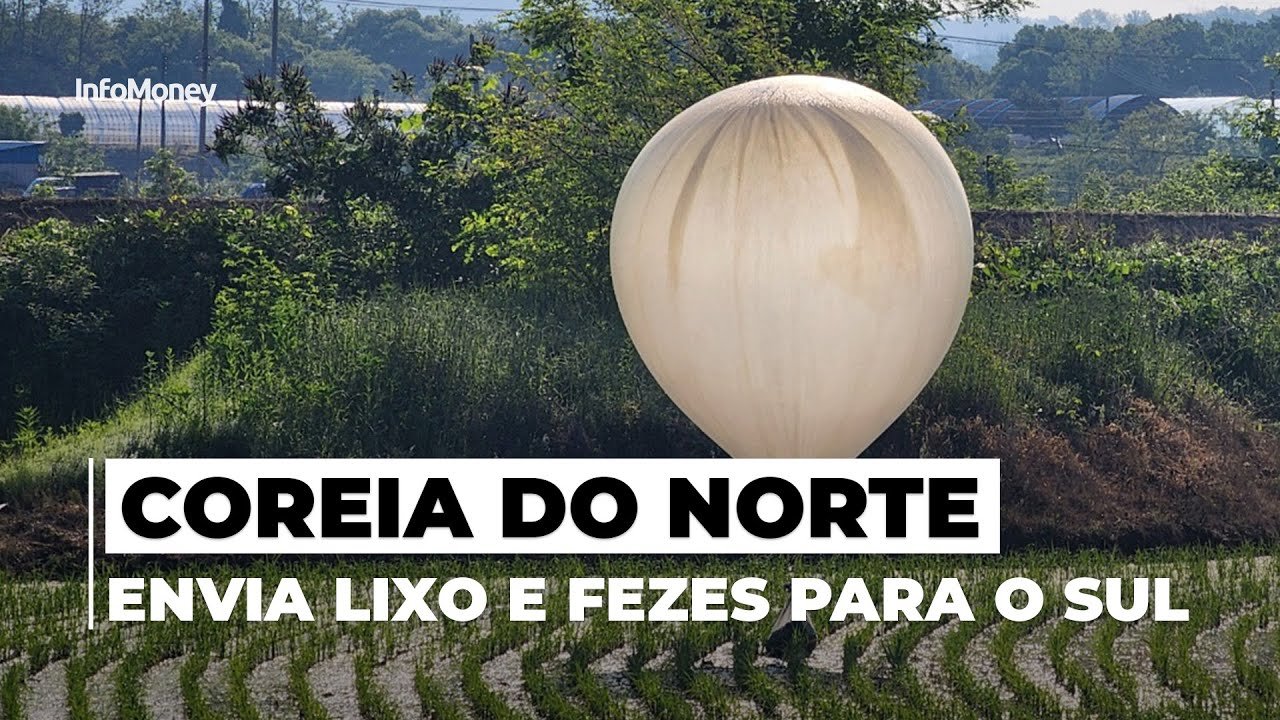 COREIA DO NORTE envia balões com lixo e fezes em retaliação à Coreia do Sul