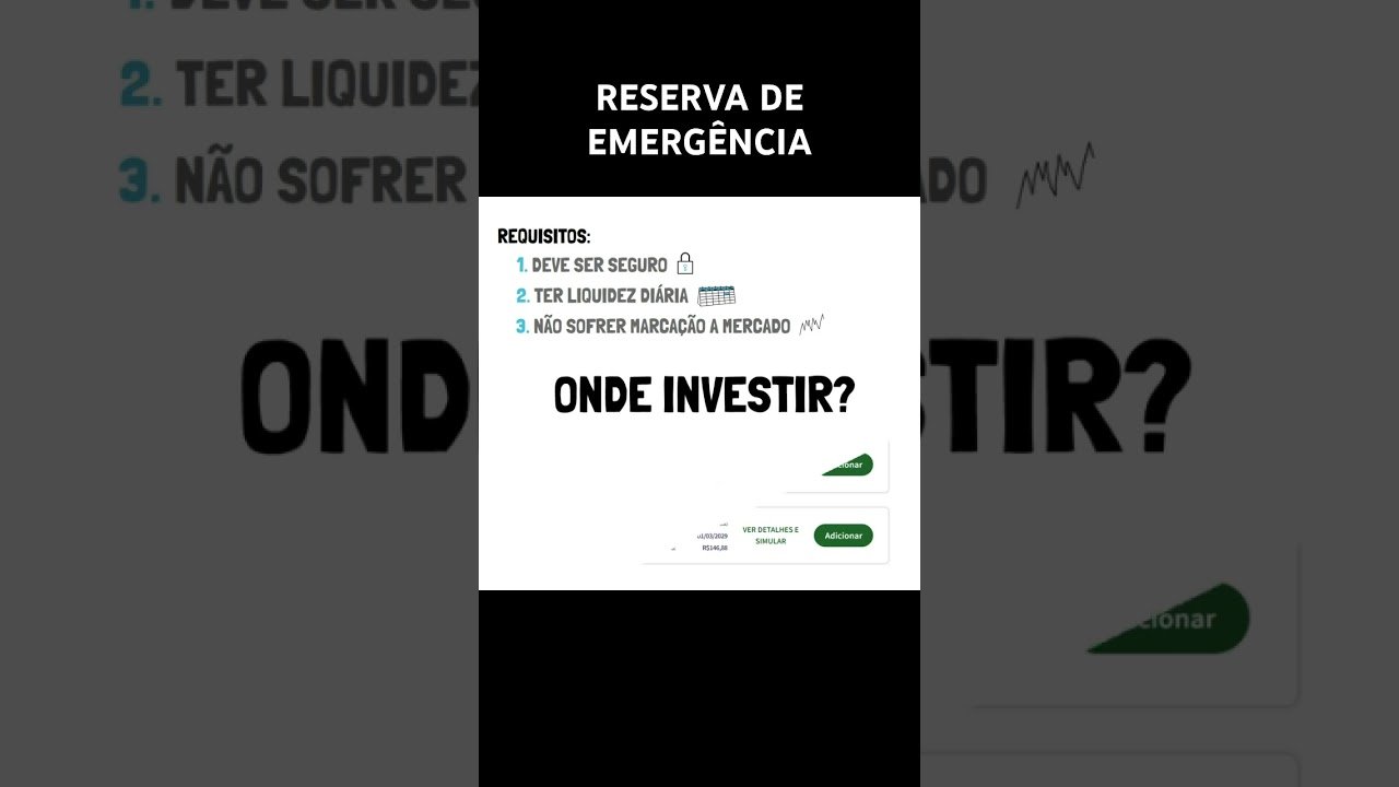 ONDE INVESTIR A SUA RESERVA DE EMERGÊNCIA