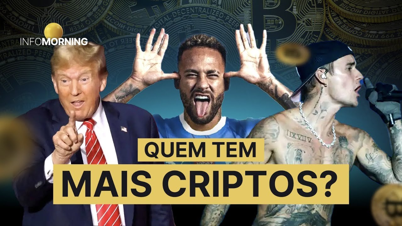 Trump, Neymar ou Bieber: Quem tem mais CRIPTOS?