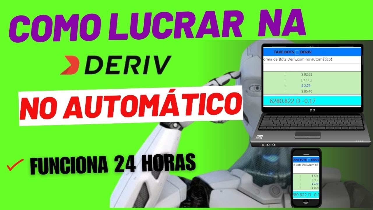 💎COMO LUCRAR NO AUTOMÁTICO NA DERIV- Robô Deriv.com para Lucro no Automático funciona 24hs #deriv