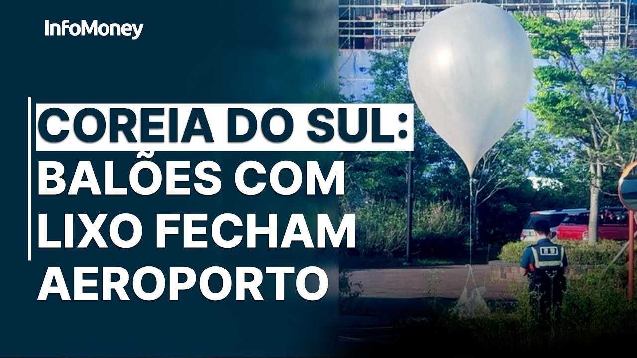 COREIA DO NORTE lança centenas de BALÕES DE LIXO em direção ao Sul e fecha aeroporto no SUL