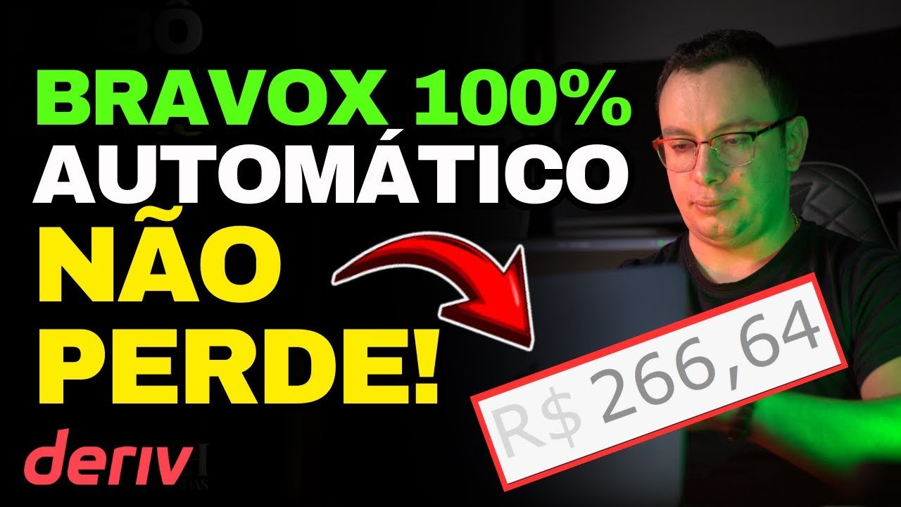 (GRÁTIS) BOT DERIV BRAVOX ATROPELA QUALQUER ROBÔ PAGO!