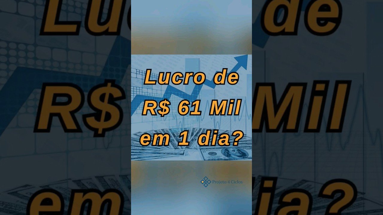 Lucro de R$ 61 mil em 1 dia? #investimentos #bolsadevalores #mercadofinanceiro #daytrade