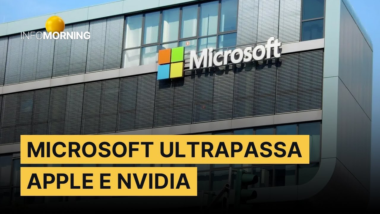 MICROSOFT atinge NOVO RECORDE de valor de mercado, de US$ 3,33 trilhões