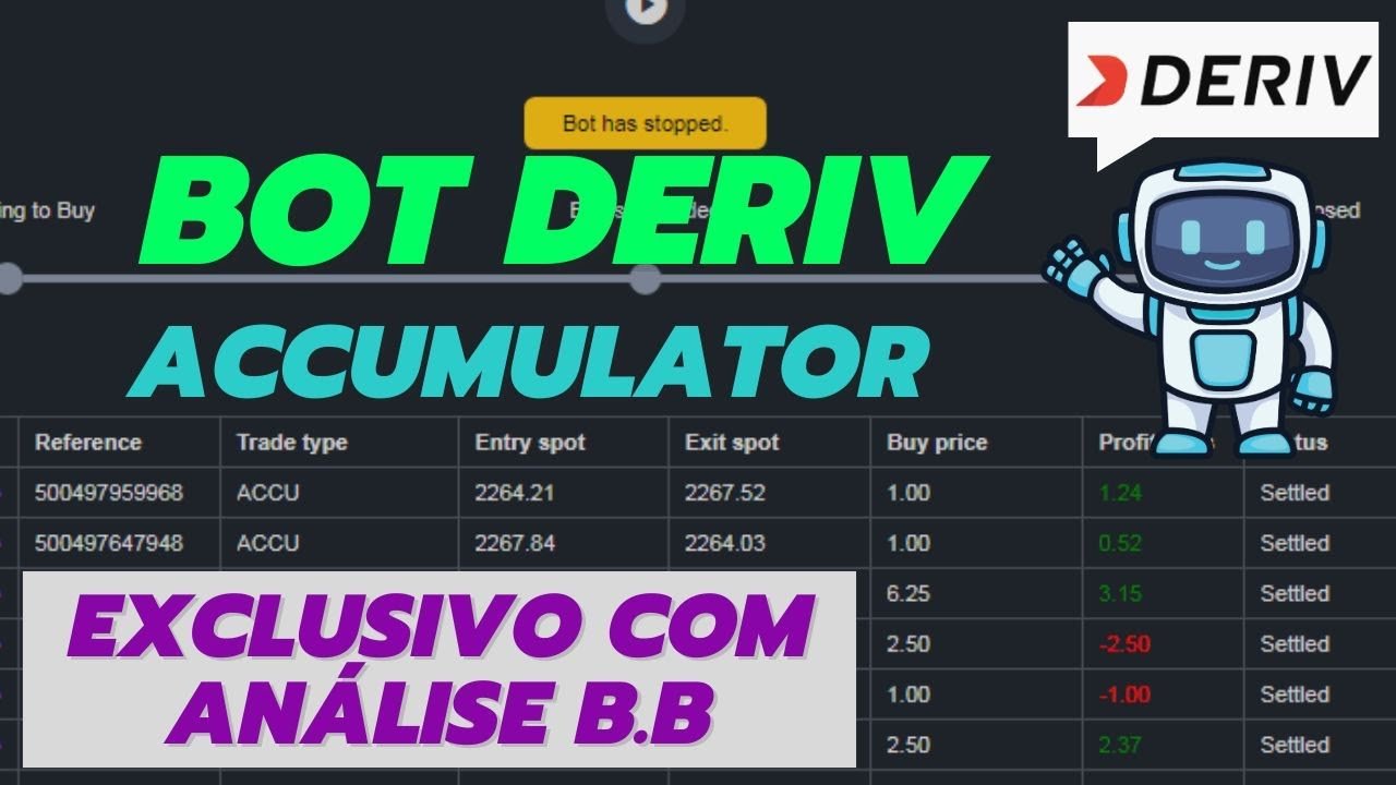 🎯 BOT ACCUMULATOR DERIV LUCRATIVO COM ANÁLISE #deriv #opçõesbinárias