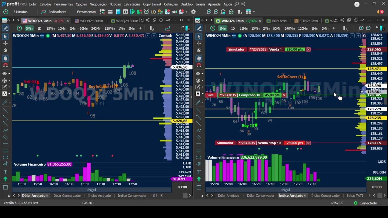 DAY TRADE AO VIVO PARA INICIANTE EM MINI ÍNDICE , MINI DÓLAR, PRINCESA RUMO AOS MILHÕES 09/07/2024