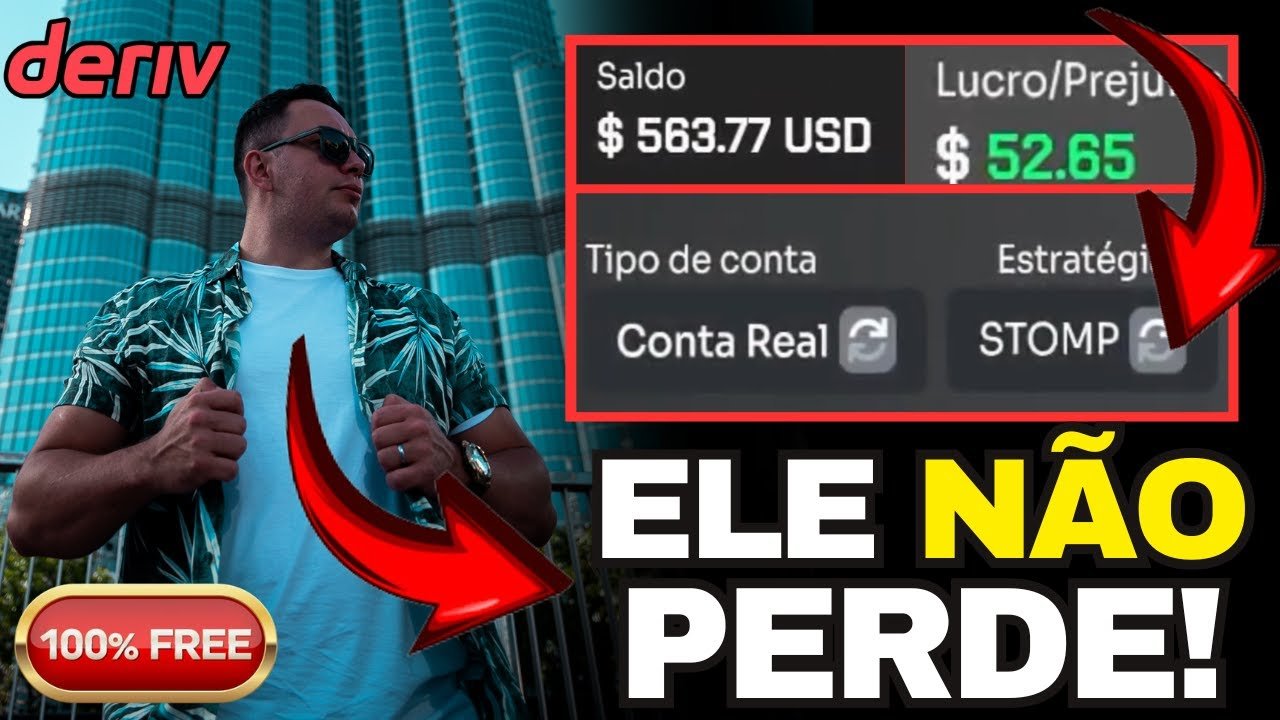 (FREE) TOTALMENTE SEGURO ROBÔ TRADER STOMP PARA DERIV (DERIV BOT)