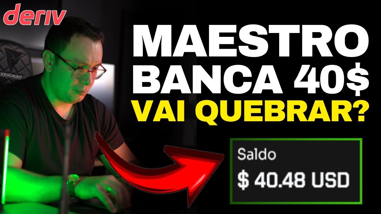 (NOVO) Banca de 40 Dólares usando ROBÔ DERIV OFICIAL!