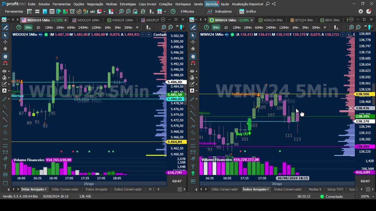 DAY TRADE AO VIVO PARA INICIANTE EM MINI ÍNDICE , MINI DÓLAR, PRINCESA RUMO AOS MILHÕES 20/08/2024