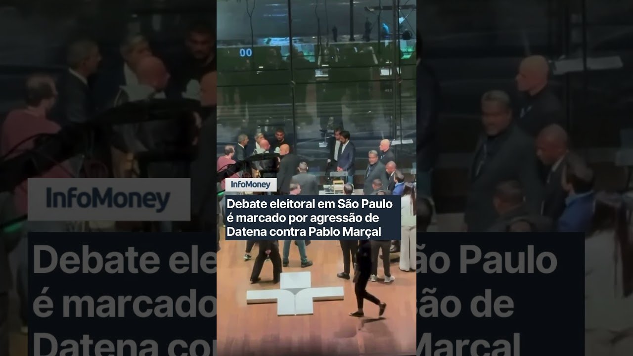 Debate eleitoral em SP é marcado por agressão de Datena a Pablo Marçal #debate #datena #marçal