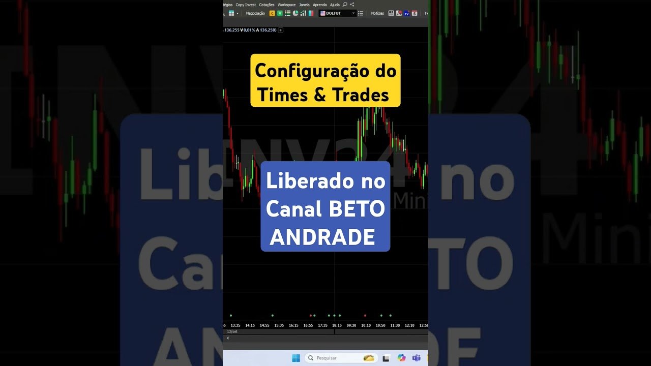 Saiba Como Configurar o Times & Trades #daytrade #indicadores #mercadofinanceiro