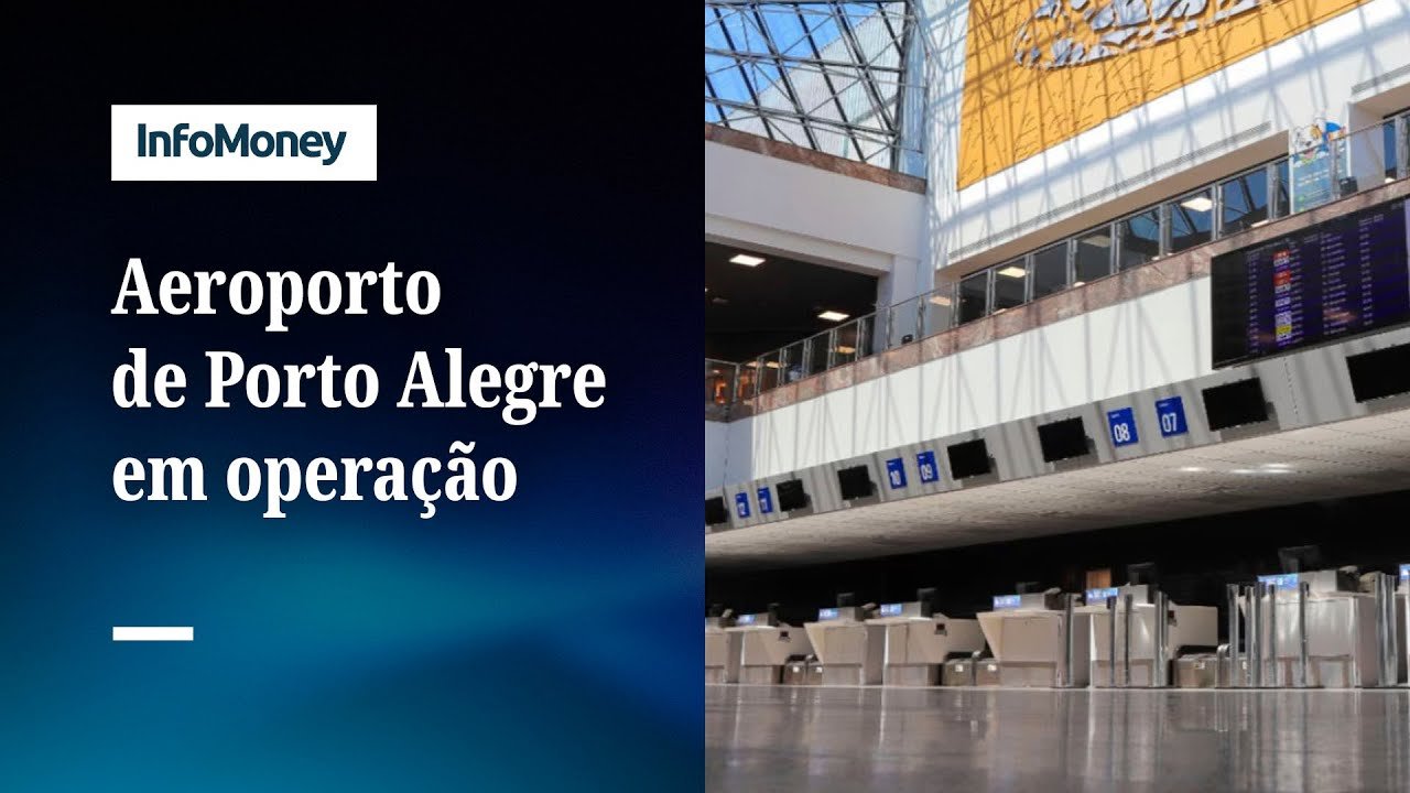 Aeroporto de Porto Alegre reabriu nesta segunda