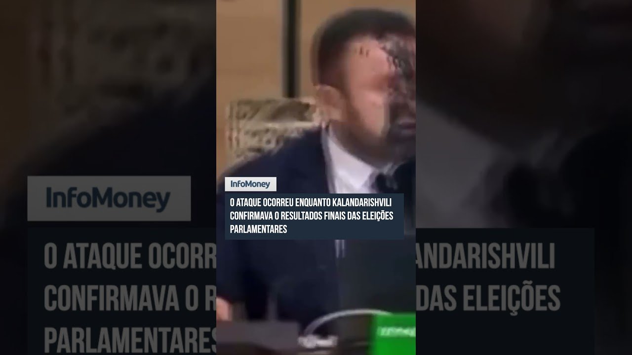 Giorgi Kalandarishvili atacado com tinta durante votação #georgia #parlament