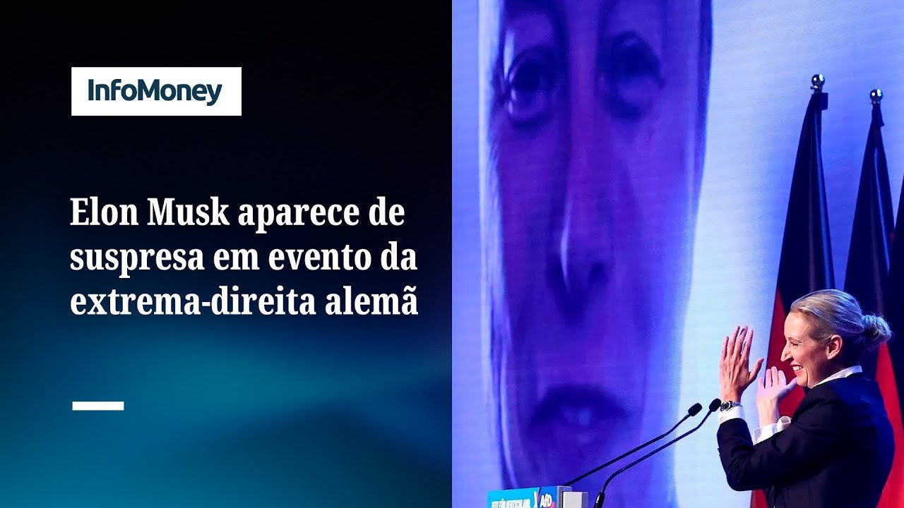 Elon Musk defende valores alemães em evento de campanha da extrema-direita