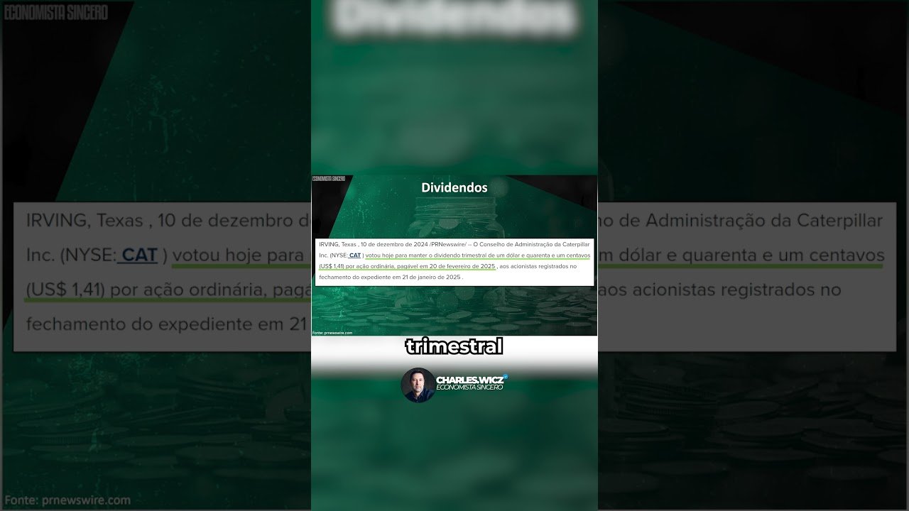 EMPRESAS DO EXTERIOR | VALE A PENA INVESTIR NA EMPRESA CATERPILLAR?