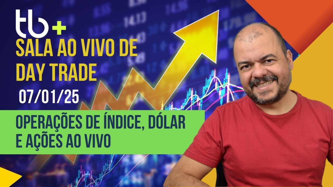 Sala de Day Trade ao Vivo, Mini Índice, Mini Dólar e Ações (114) – 07/01/25