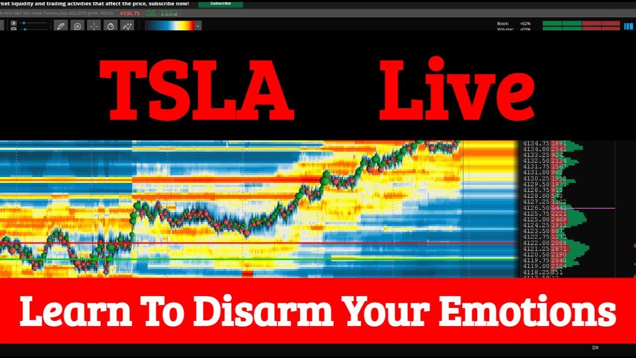 🚗Live DAYTRADING TSLA  With BOOKMAP 2.21.2025 VPOC VWAP