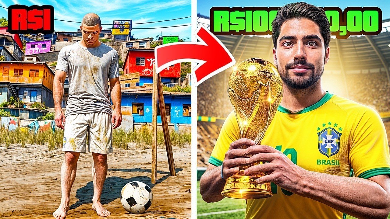 DE JOGADOR DE FUTEBOL POBRE A MILIONÁRIO NO GTA 5 REALISTA – O FILME