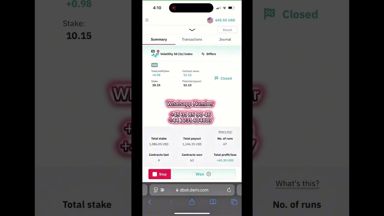 Desafio Deriv Dia 2: Lucro Inteligente com Bot Automático em Ação!Deriv bot trading