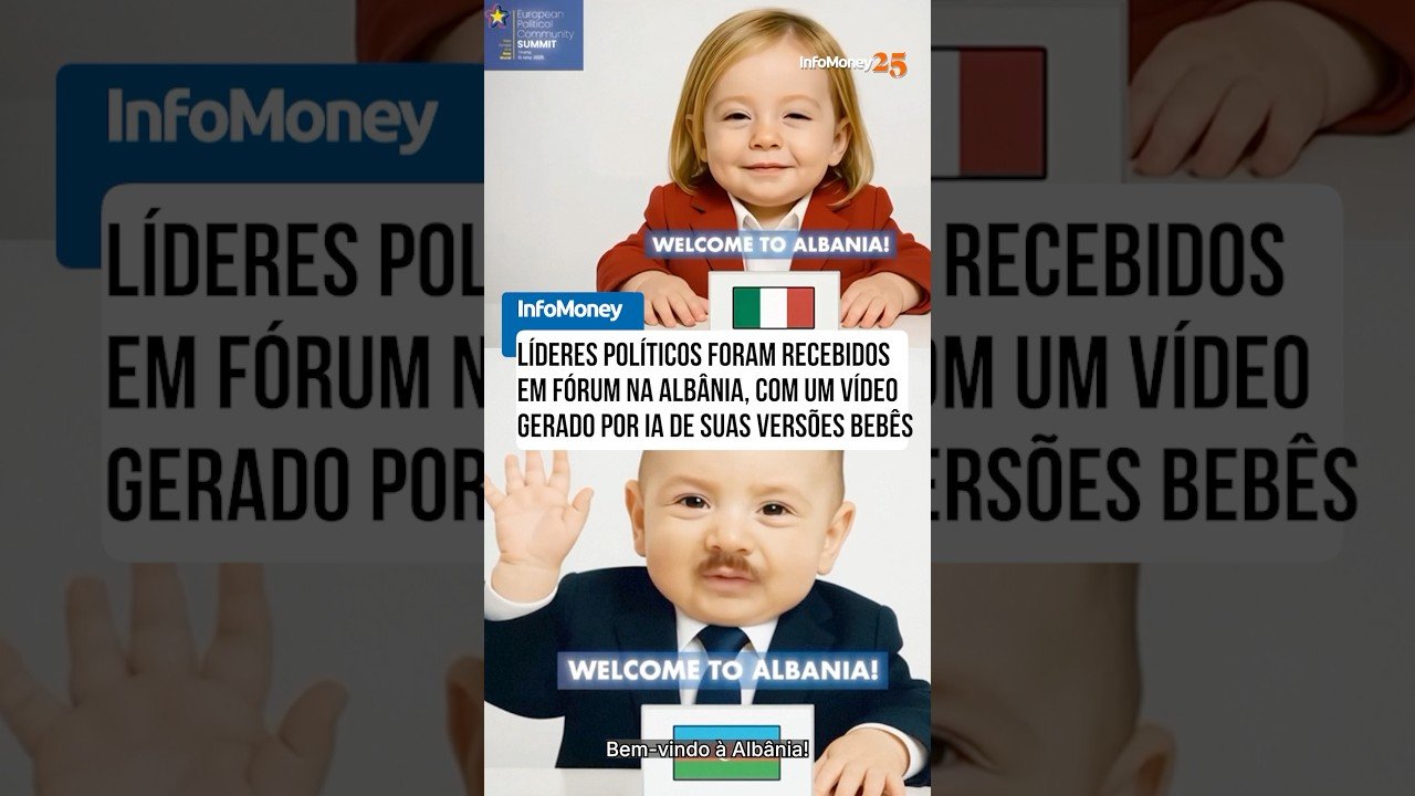 Líderes políticos foram recebidos em fórum na Albânia com um vídeo gerado por IA