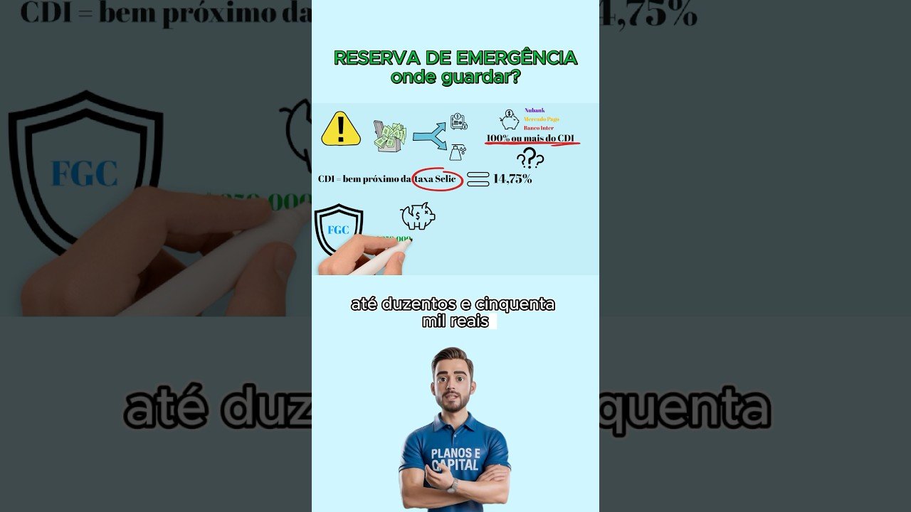 Onde Investir Sua Reserva de Emergência, e o Que Siginifica 100% do CDI? #investimentos #finanças