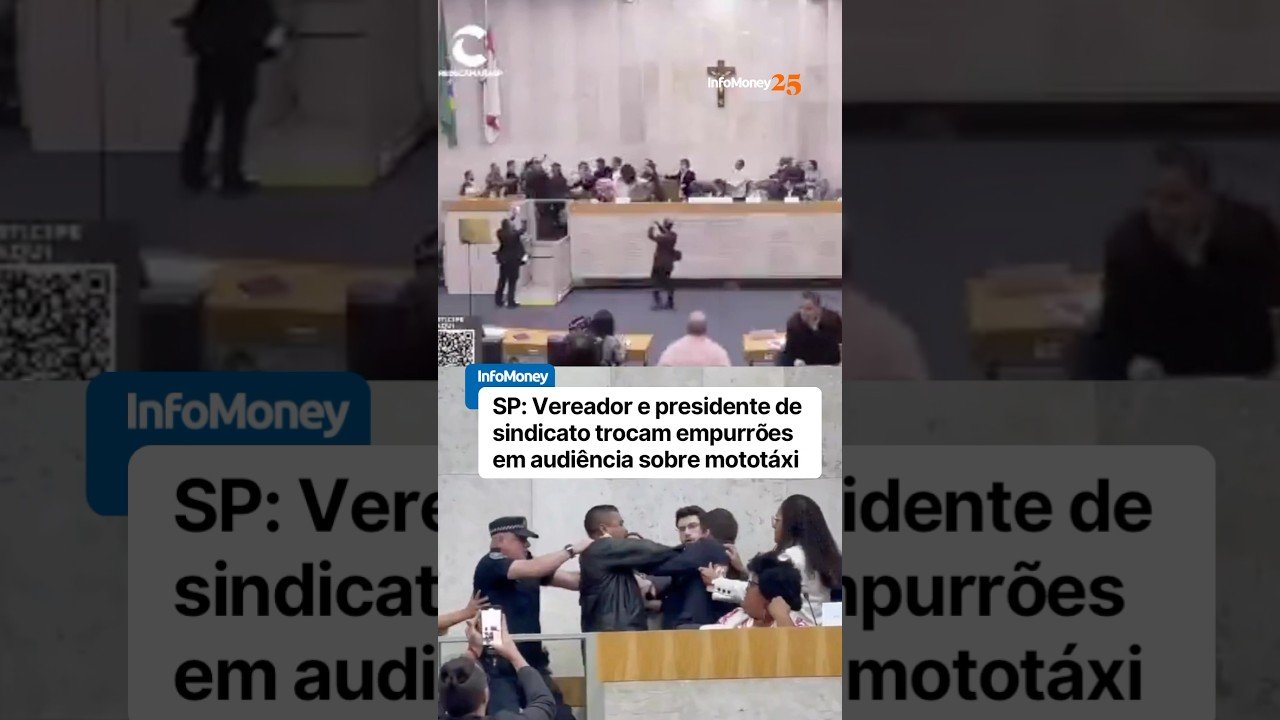 SP: Vereador e presidente de sindicato trocam empurrões em audiência sobre mototáxi