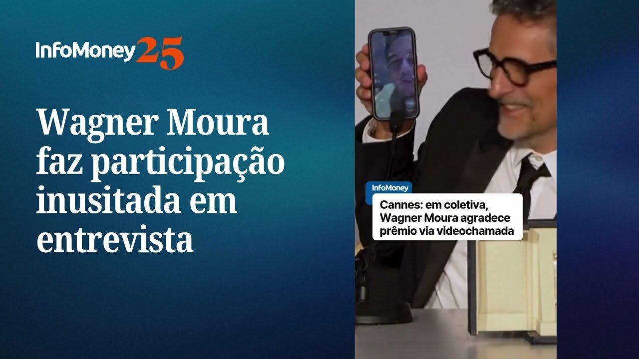 Wagner Moura faz participação inusitada em coletiva de imprensa em Cannes | InfoMoney News