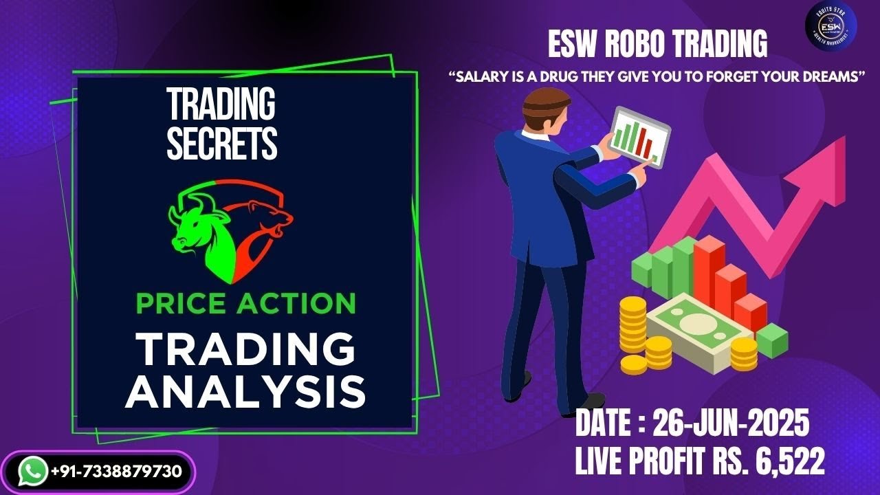 ESW Robo trading LIVE Market on 26-JUN-2025 #Banknifty option #Nifty Option