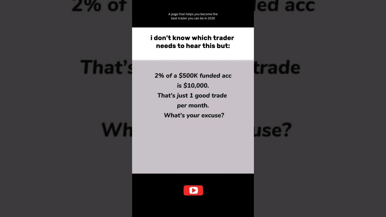 there are no excuses#trading#trader#tradingreels#funded#fundedtrader#daytrader#daytrading