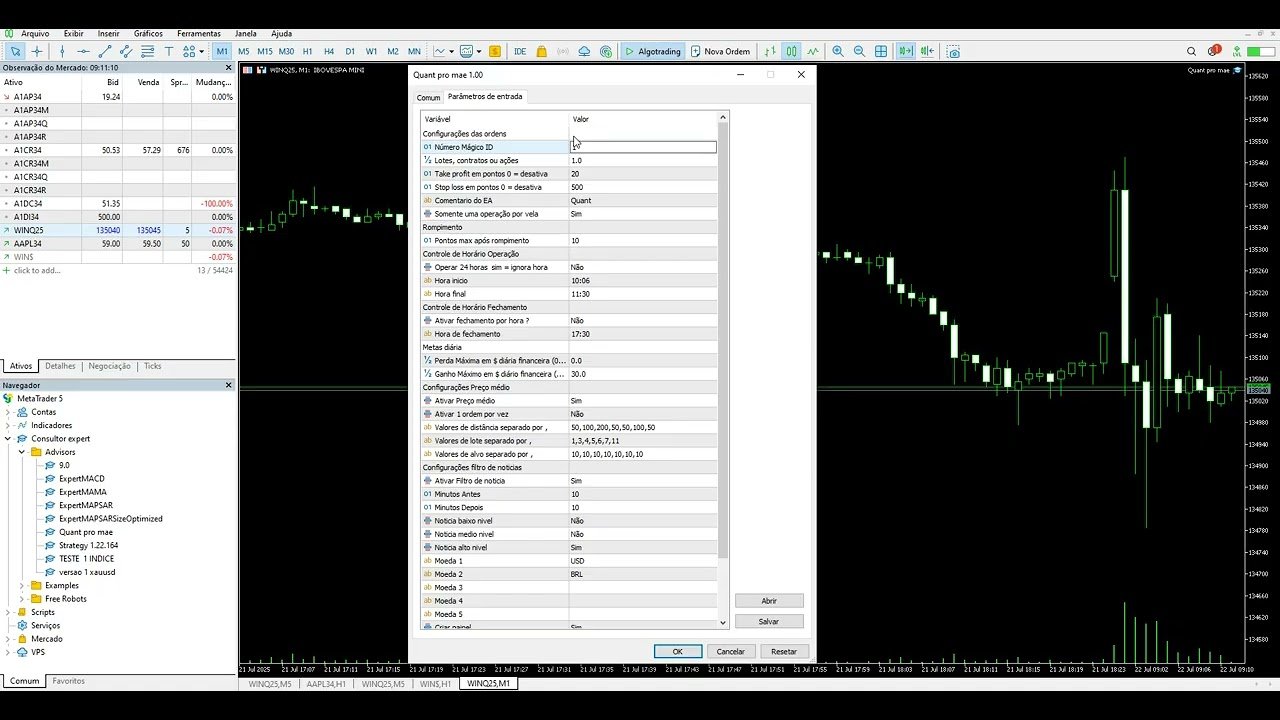 ATUALIZAÇAO M1 ROBO QUANTPRO TRADER