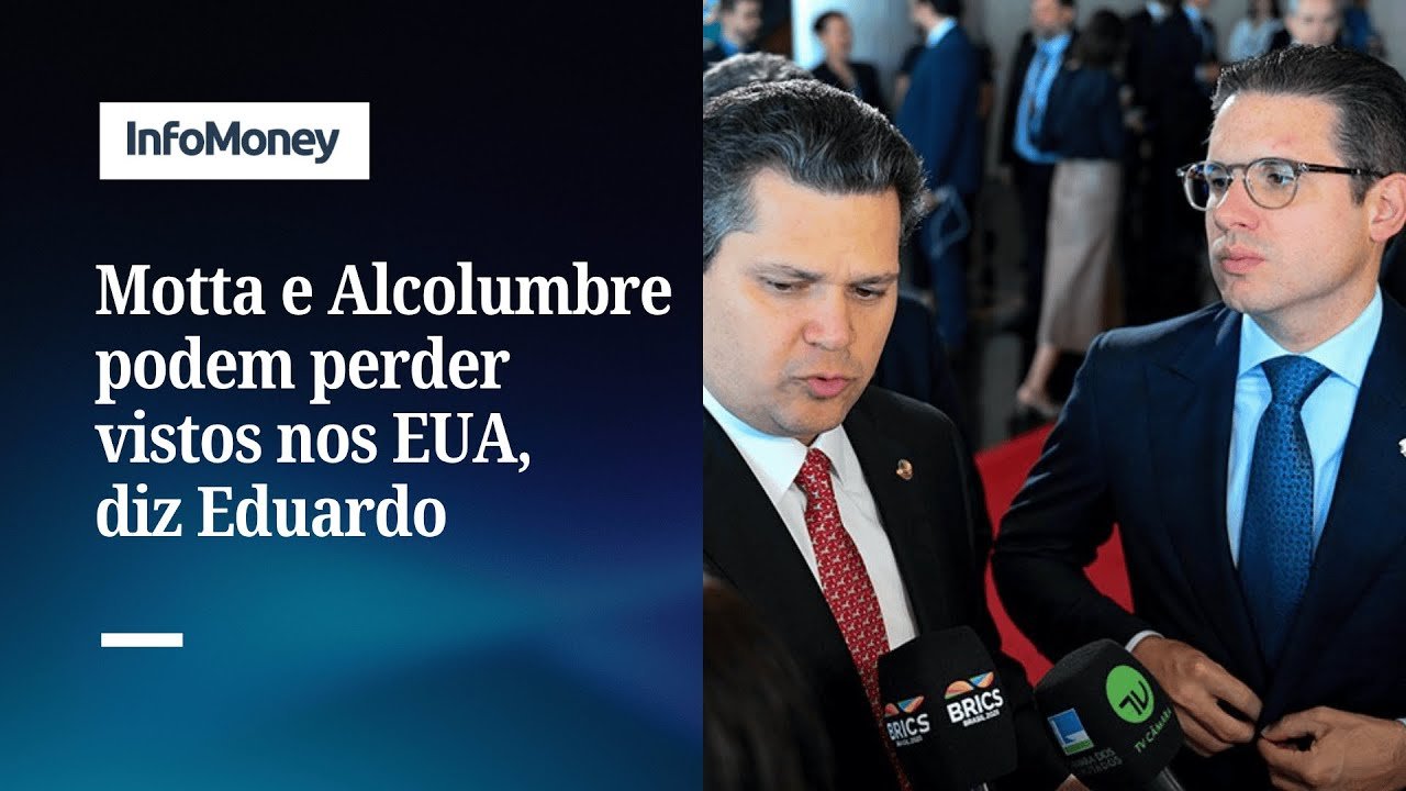 Eduardo fala em sanções dos EUA a Alcolumbre, Motta e novas medidas contra Moraes | InfoMoney News
