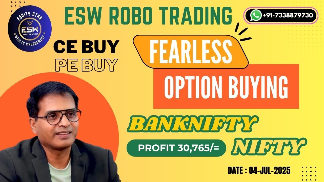 ESW Robo trading LIVE Market on 04-JULY-2025 #Banknifty option #Nifty Option
