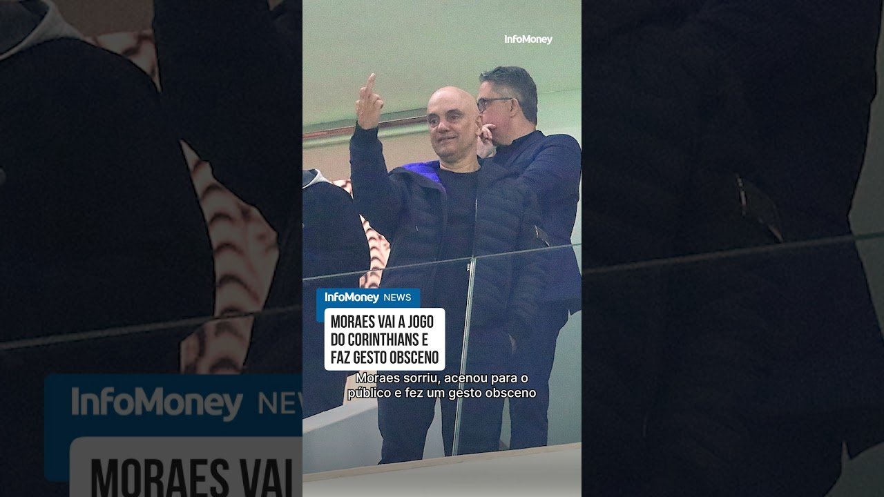 Moraes vai a jogo do Corinthians e faz gesto obsceno | InfoMoney News