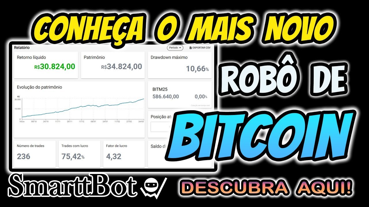 Novo Robô de Bitcoin para Day Trade Grátis! Smarttbot
