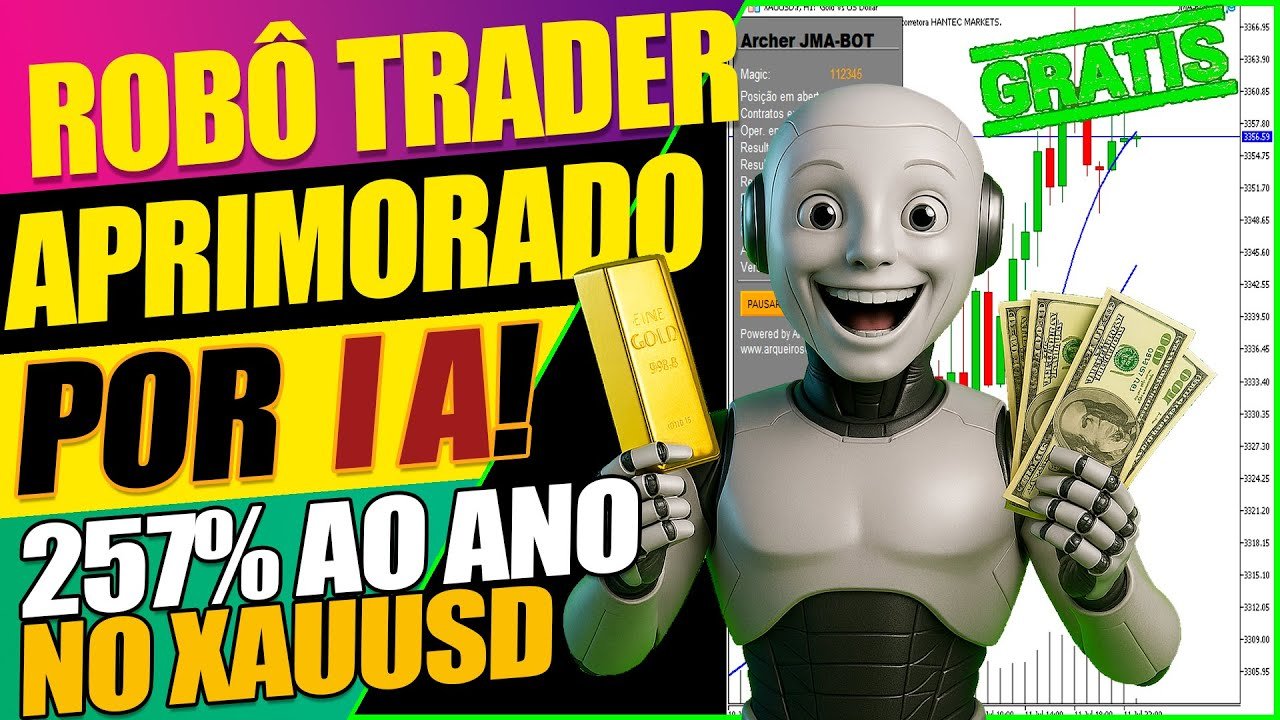 ROBO TRADER GRÁTIS APRIMORADO POR INTELIGÊNCIA ARTIFICIAL – 257% DE LUCRO NO XAUUSD  ARQUEIRO TRADER