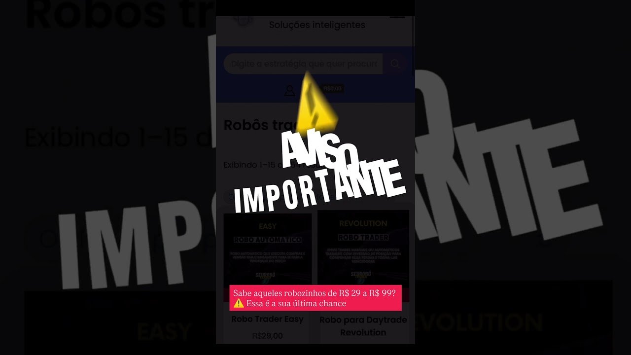 ⚠️ Robôs Traders por R$ 29