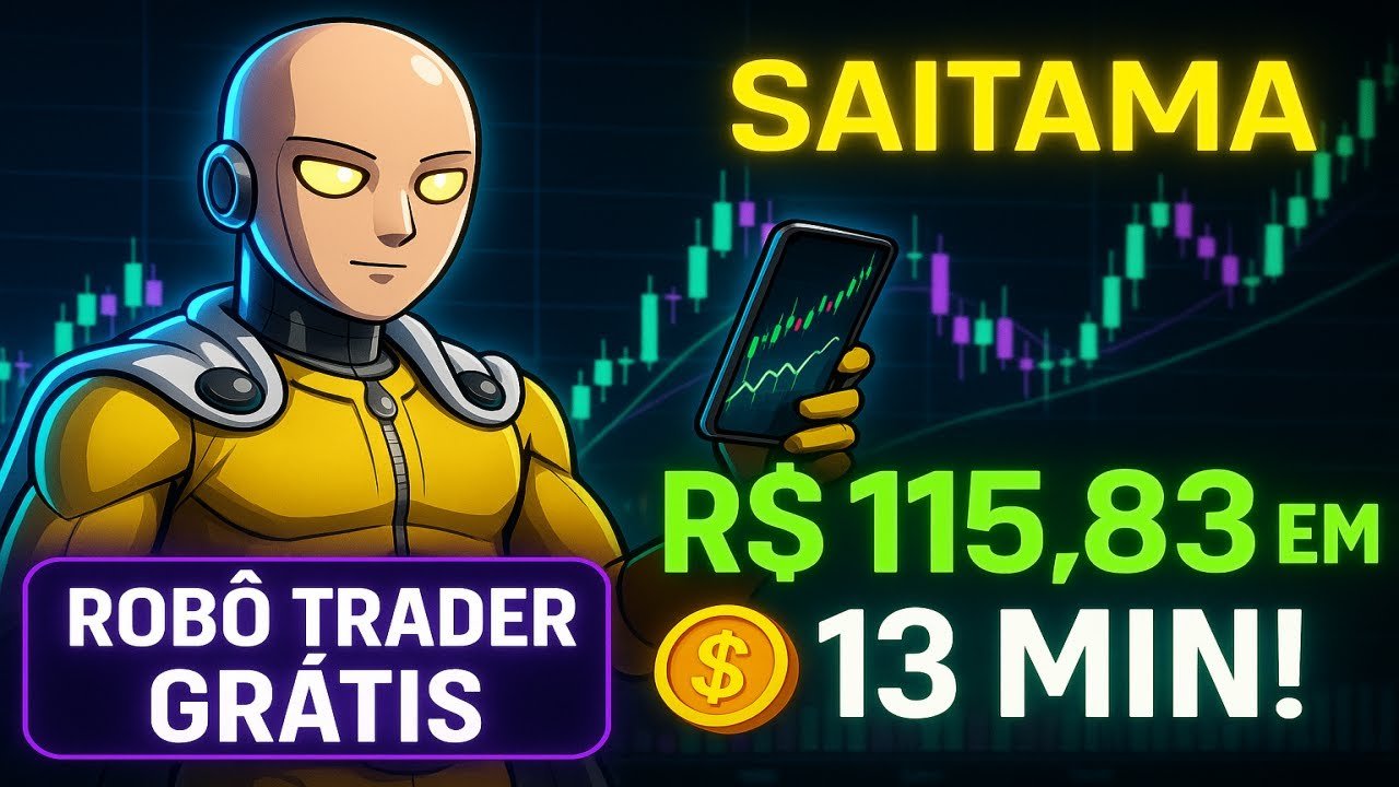 DAY TRADE PELO CELULAR com Robô Deriv Grátis – Bot Deriv Saitama – Trader Bots Club