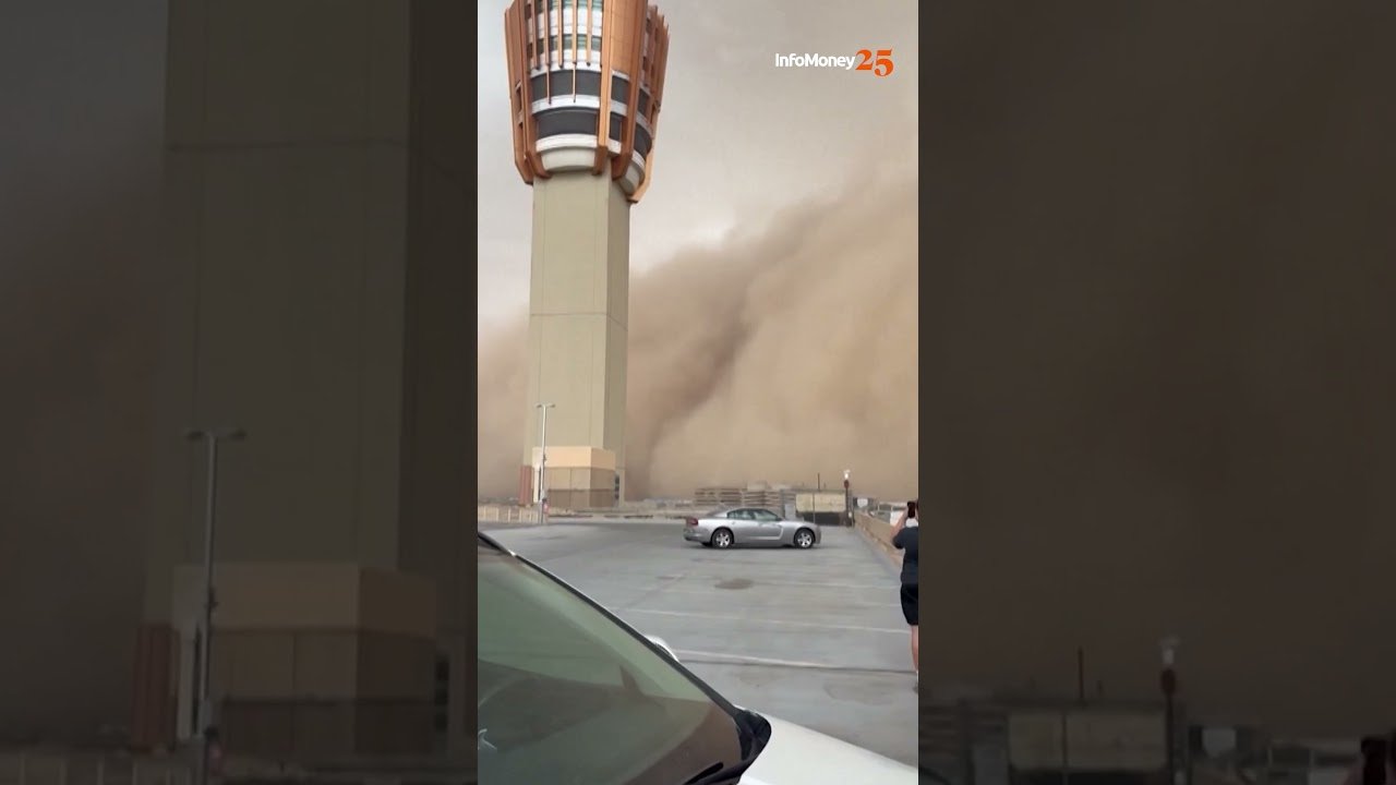 Tempestade de poeira forma “parede quilométrica” e fecha aeroporto nos EUA