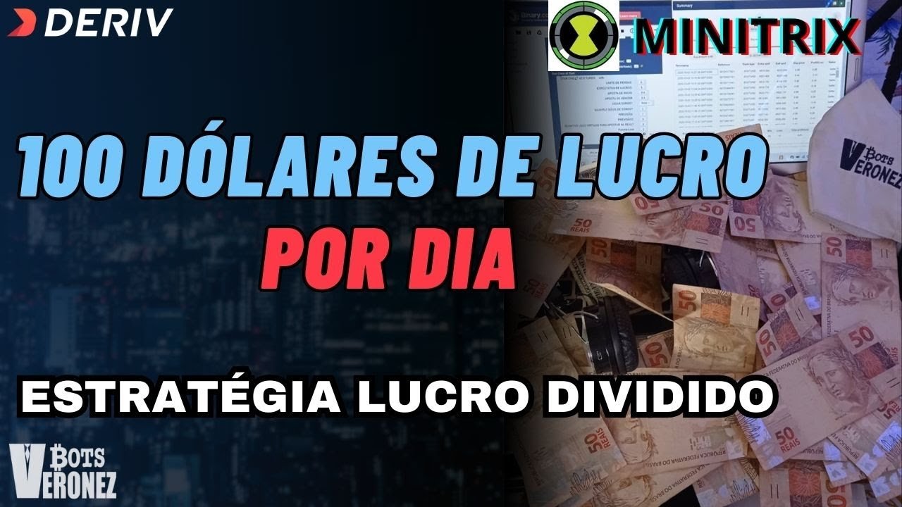 APRENDA A LUCRAR 100 DÓLARES POR DIA ( De Maneira Segura ) –  Deriv Conta Real 2025