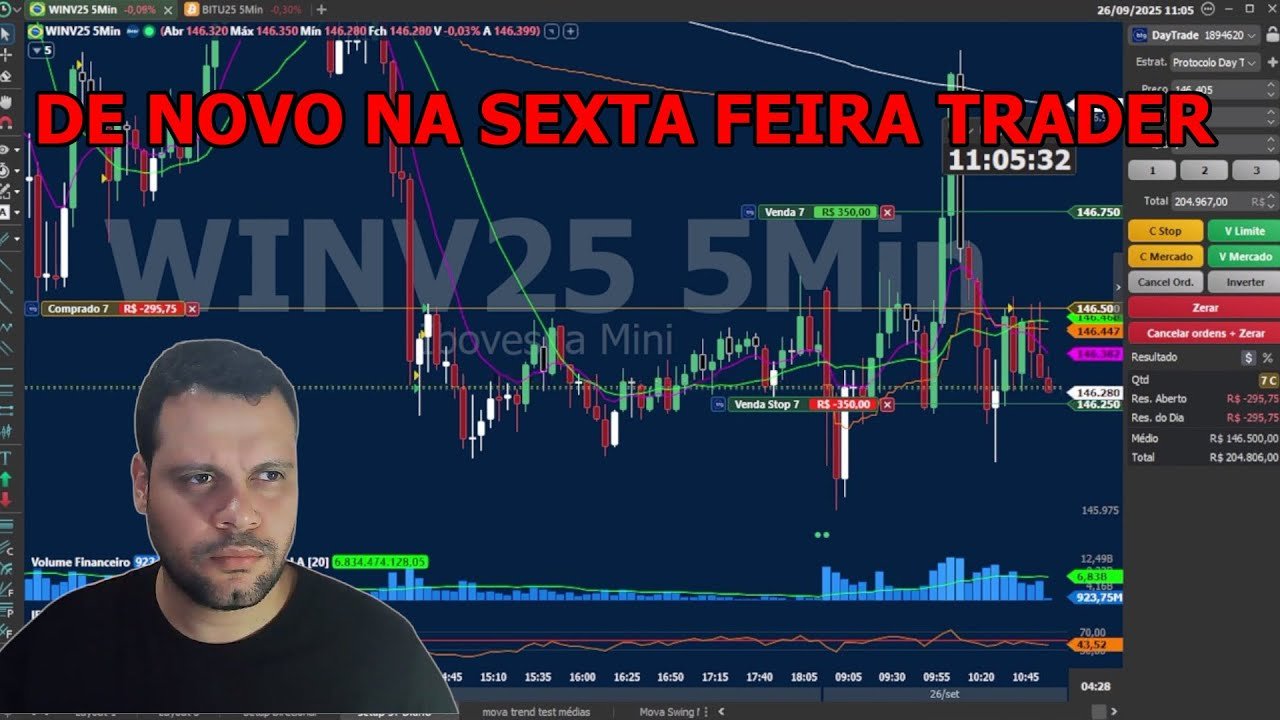 DAY TRADE NA CONTA REAL 26/09/25 | ADRIANO SILVA