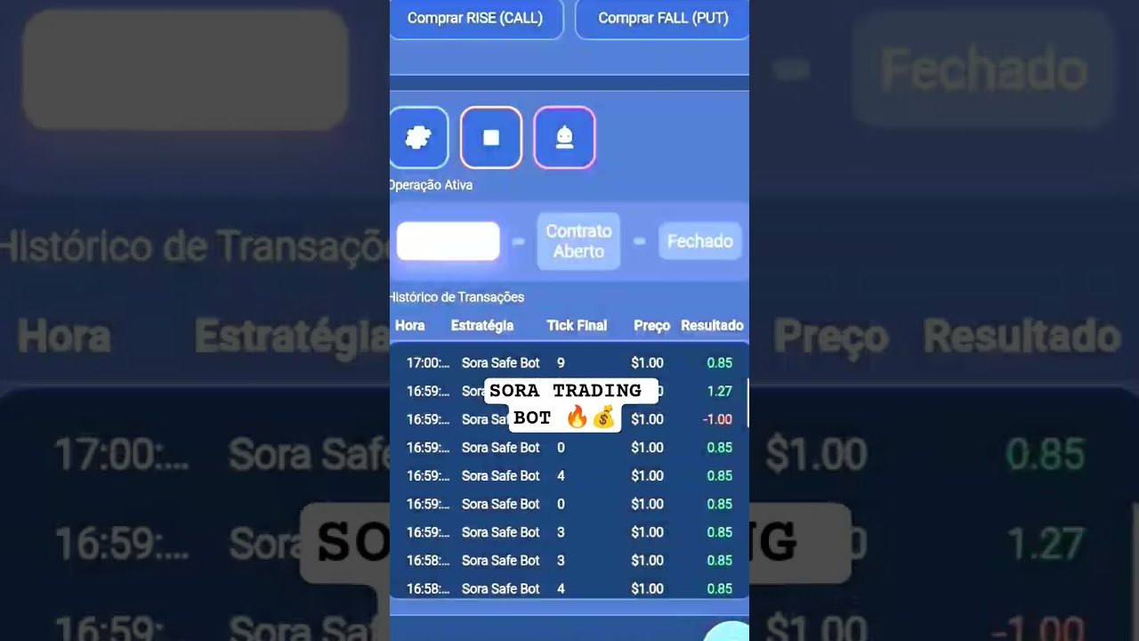 Novo Robô ” SORA SAFE BOT” 💰🔥 #deriv #trader #sora #trading